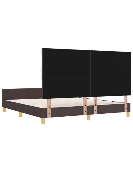 Struttura letto  marrone scuro 180x200 cm in tessuto