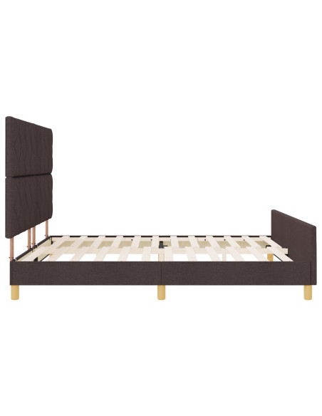 Struttura letto  marrone scuro 180x200 cm in tessuto
