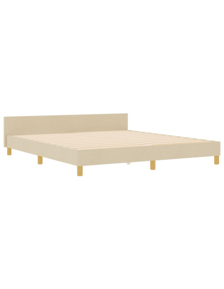 Struttura Letto Crema 180x200 cm Tessuto