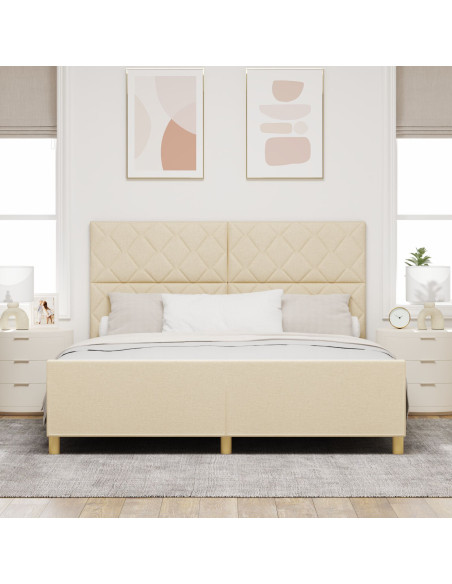 Struttura Letto Crema 180x200 cm Tessuto