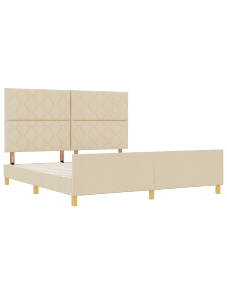Struttura Letto Crema 180x200 cm Tessuto