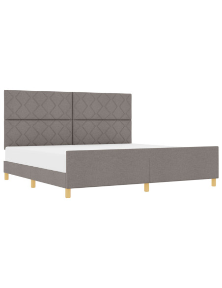 Struttura Letto Tortora 200x200 cm Tessuto