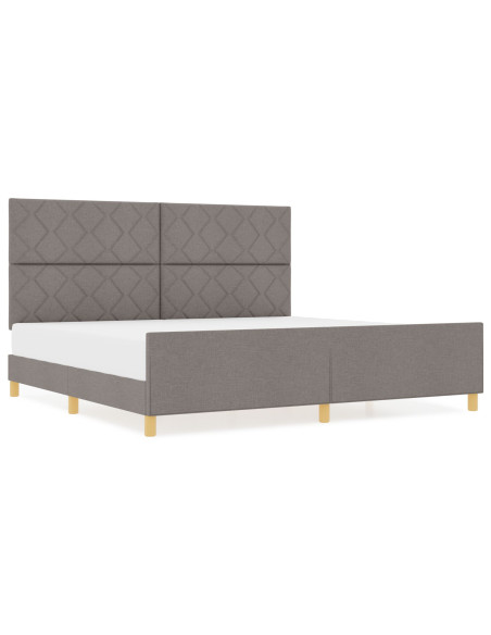 Struttura Letto Tortora 200x200 cm Tessuto