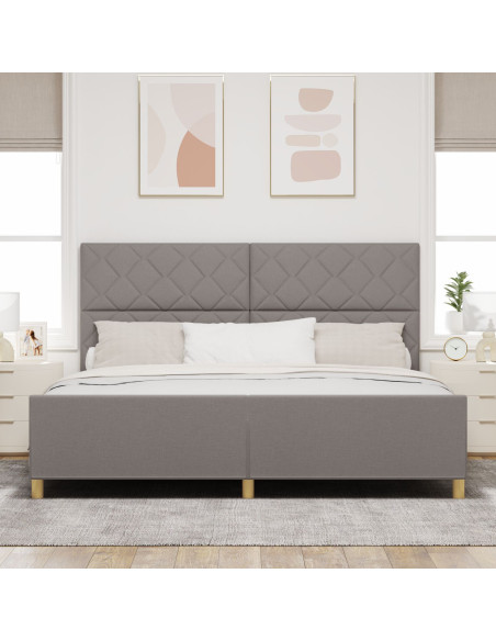 Struttura Letto Tortora 200x200 cm Tessuto