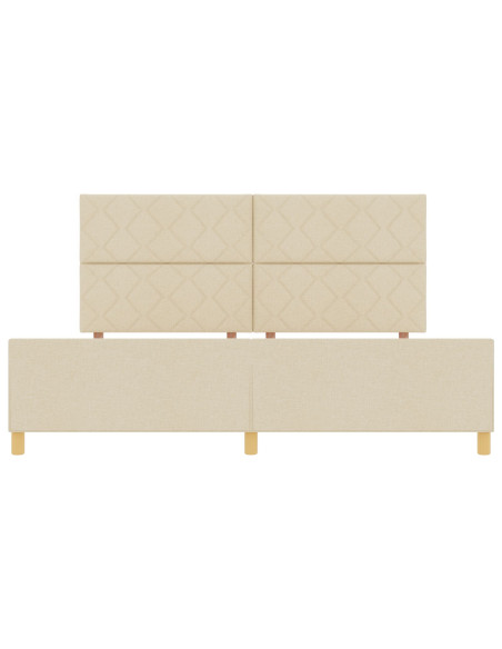 Struttura Letto  Crema 200x200 cm in Tessuto