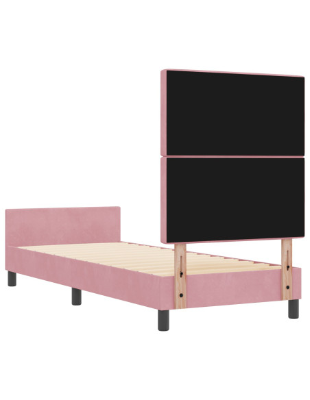Struttura Letto Rosa 80x200 cm in Velluto