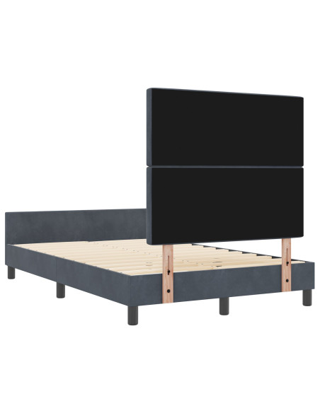 Struttura del letto  Grigio scuro 120x190 cm Velluto