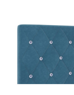 Letto a molle con testiera Blu Scuro 120 x 200 cm Velluto 2