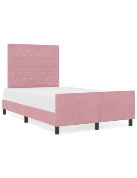 Letto Rosa  120x200 cm in Velluto