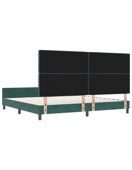 Struttura Letto Verde Scuro 200x200 cm in Velluto