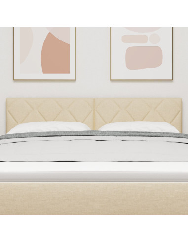 Testiera con testiera Crema 160 cm Pelle Sintetica