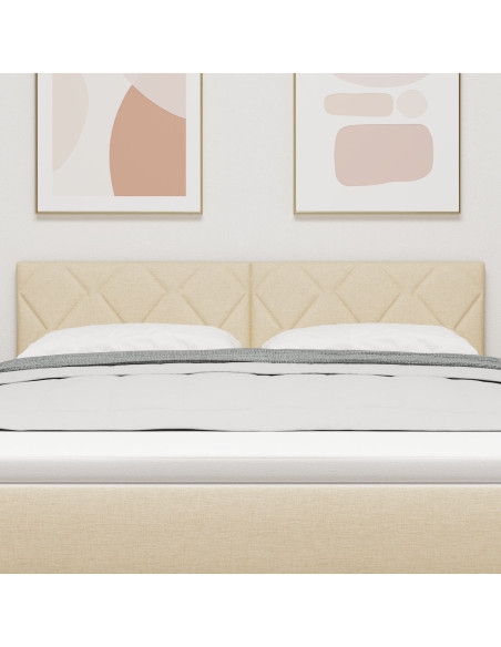 Testiera con testiera Crema 160 cm Pelle Sintetica