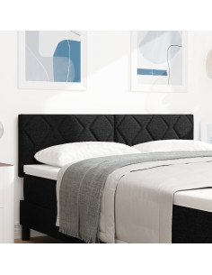 Testiera con testiera Nero 160 cm Pelle Sintetica 2