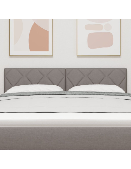 Testiera  Design Blocchi di Diamante Tortora 160 cm Tessuto