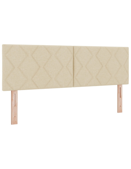 Testiera Design a Blocchi di Diamante in Panna 160 cm Tessuto