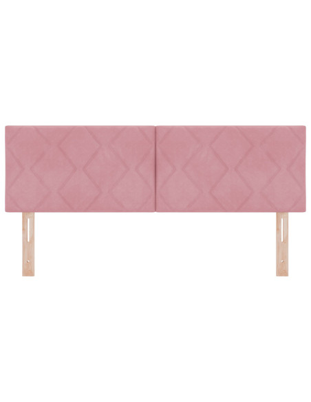 Testiera  Design a Blocchi di Diamante Rosa 160 cm in Velluto