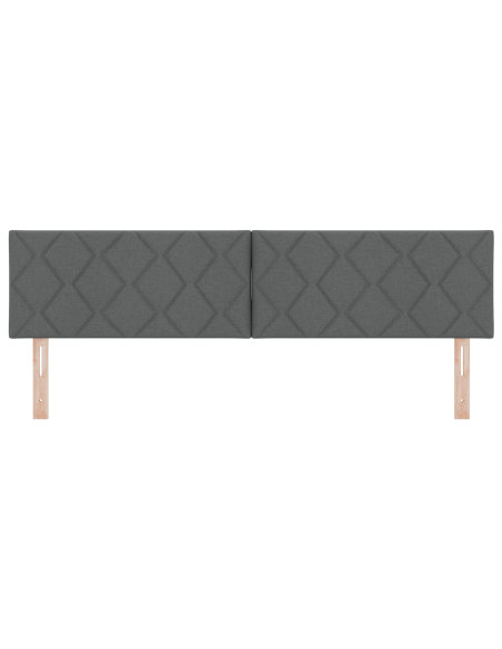 Testiera  Design a Blocchi Diamante Grigio Scuro 180 cm Tessuto