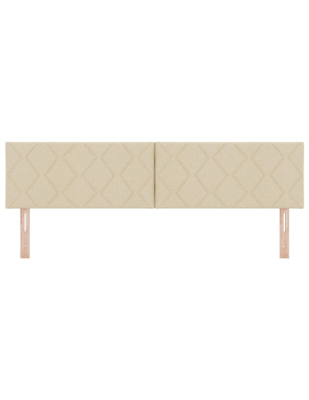 Testiera Design a Blocchi di Diamante Panna 180 cm Tessuto