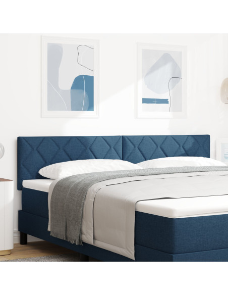 Testiera  Design Blocchi di Diamante Blu 180 cm Tessuto