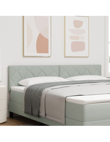 Testiera con testiera Grigio chiaro 180 cm Velluto