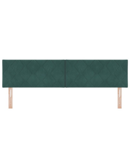 Testiera  Design a Blocchi Diamante Verde Scuro 180 cm in Velluto