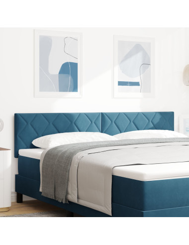 Testiera con testiera Blu scuro 180 cm Velluto