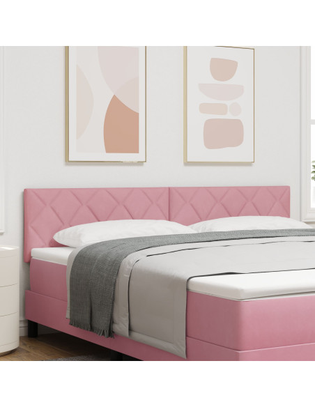 Testiera Design Blocchi di Diamante Rosa 180 cm Velluto