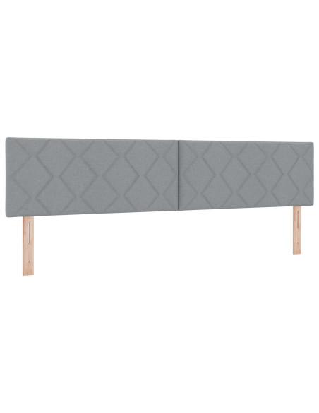 Testiera  Design a Blocchi Diamante Grigio Chiaro 200 cm Tessuto