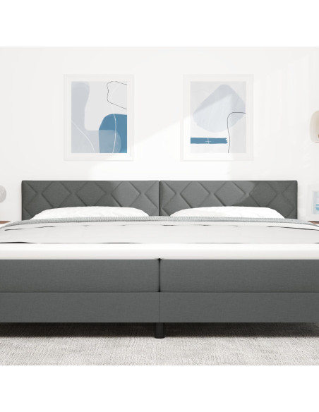Testiera  Design a Blocchi Diamante Grigio Scuro 200 cm Tessuto