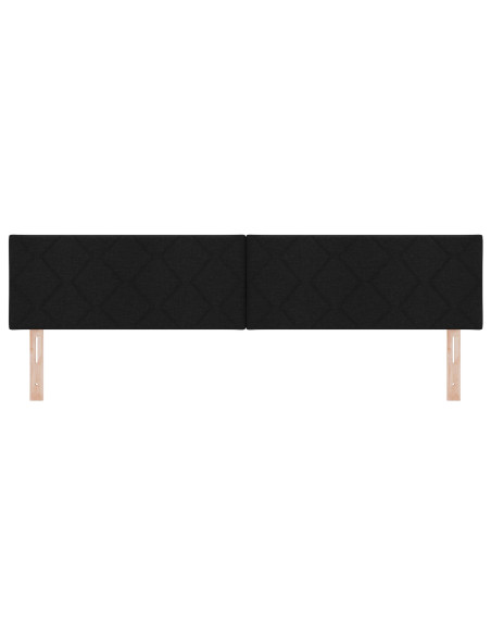 Testiera  Design a Blocchi Diamante Nera 200 cm in Tessuto