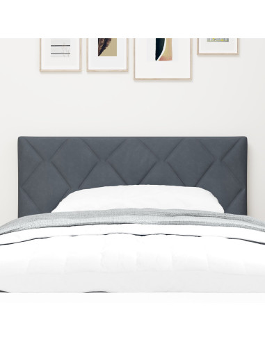 Testiera con testiera Grigio scuro 90 cm Velluto