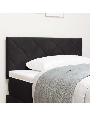 Testiera con testiera Nero 90 cm Velluto