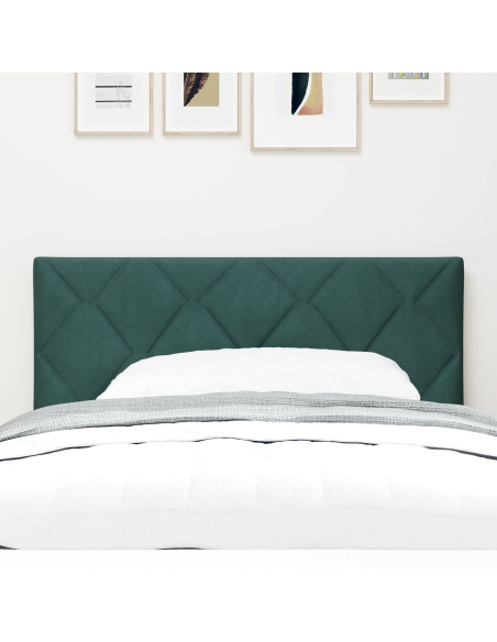 Testiera  Design a Blocchi di Diamante Verde Scuro 90 cm in Velluto