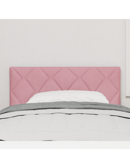 Testiera a blocchi di diamante rosa 90 cm in velluto