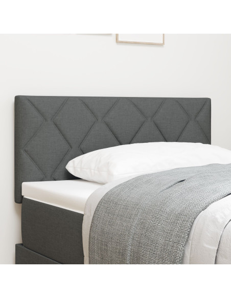 Testiera  Design a Blocchi Diamante Grigio Scuro 100 cm Tessuto