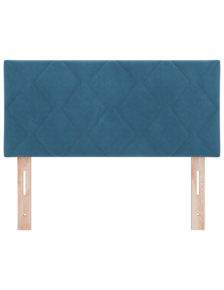 Testiera  Design a Blocchi a Diamante Blu Scuro 100 cm Velluto