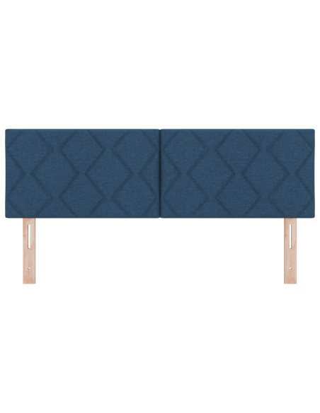 Testiera  Design a Blocchi di Diamante Blu 160 cm Tessuto