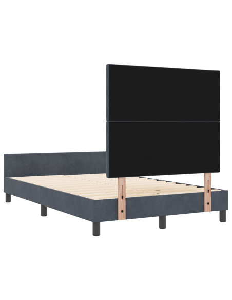 Struttura Letto  Grigio Scuro 120x200 cm Velluto