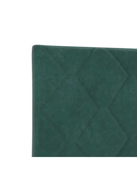 Testiera  Design a Blocchi di Diamante Verde Scuro 200 cm in Velluto