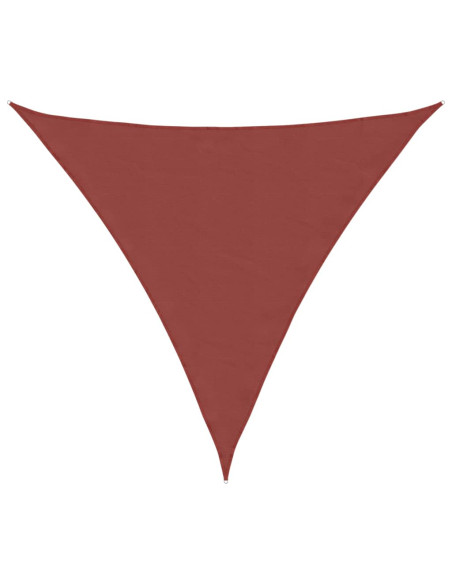 Parasole a Vela Oxford Triangolare 3,6x3,6x3,6 m Terracotta