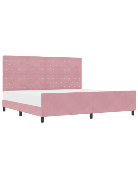 Letto in Velluto Rosa  200x200 cm