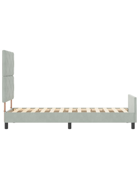 Struttura del letto  Grigio chiaro 80x200 cm Velluto