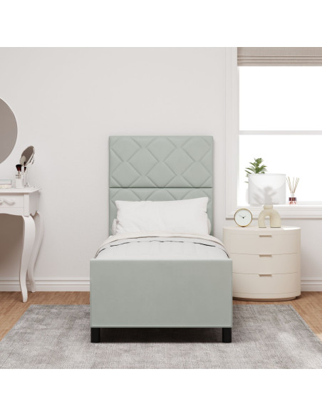 Struttura del letto  Grigio chiaro 80x200 cm Velluto