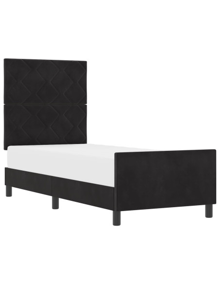 Struttura del letto  Nera 80x200 cm in Velluto