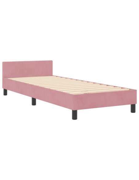 Letto Rosa 80x200 cm Velluto
