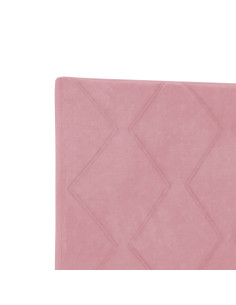 Letto a molle con testiera Rosa 80 x 200 cm Velluto 2