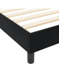 Letto a molle con testiera Nero 90 x 190 cm Velluto 2