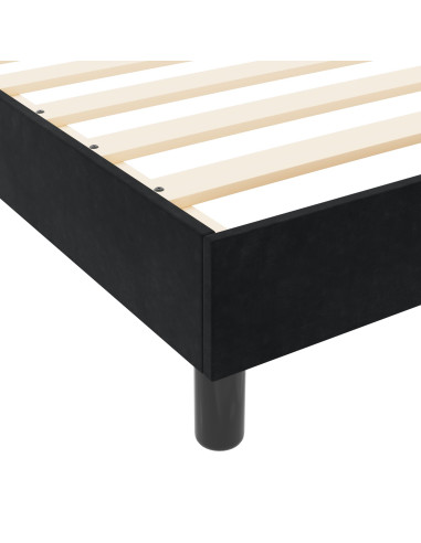 Letto a molle con testiera Nero 90 x 190 cm Velluto