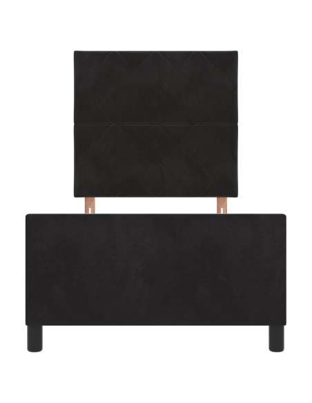Struttura Letto  Nera 90x190 cm in Velluto