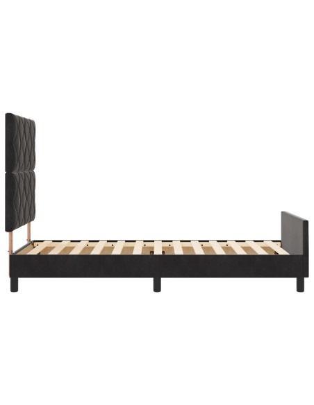 Struttura Letto  Nera 100x200 cm in Velluto